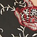 black floral embroidery