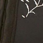 black floral embroidery