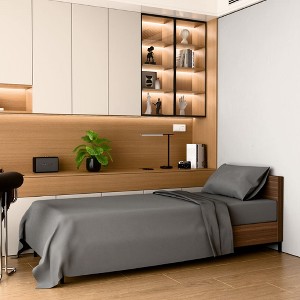 Dsvimoy Bedding Set 4 Piece Brushed Microfiber Fade and Shrinkage Resistant for Bedroom
, Gray, 12"*10"*3" - 1 of 4