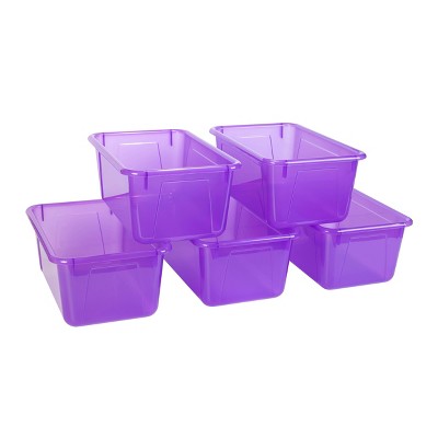 5pk Small Cubby Bin Tint Violet - Storex