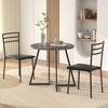 VECELO 3-Piece Dining Table Set, 30 in. H Modern Round Wood Top Accent Table and Chairs for Room and Small Space - 4 of 4