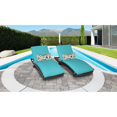 Bali 2pk Patio Chaise Lounges with Cushions - Aruba - TK Classics