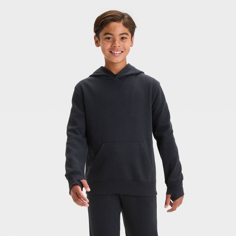 Boys Fleece Hooded Sweatshirt All In Motion Black S Target