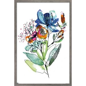 Trends International Cayena Blanca - Flowers Framed Wall Poster Prints - 1 of 4