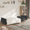 vidaXL 2-Seater Sofa Bed with Two Pillows Dark Gray Fabric - 3 of 4