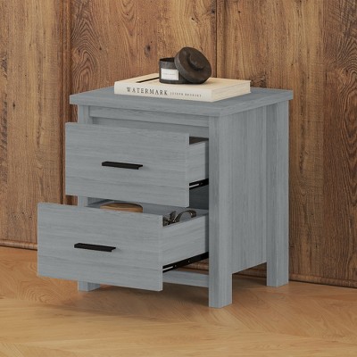 Vintage Wooden Nightstand with 2 Drawers, Large Storage Space 4Q - ModernLuxe