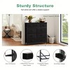 Dresser for Bedroom with 9 Fabric Drawers, Tall Chest Organizer Units for Clothing, Closet, Storage Tower with Cabinet, Metal Frame, Wooden Top - 3 of 4