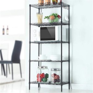 DIY 5-Tier Metal Storage Shelf, Multi-Use Organizer Rack for Kitchen, Bathroom, Office, Bedroom & Living Room - 1 of 4