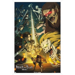 Trends International Attack on Titan: Season 4 - Key Visual 3 Framed Wall Poster Prints - 1 of 4