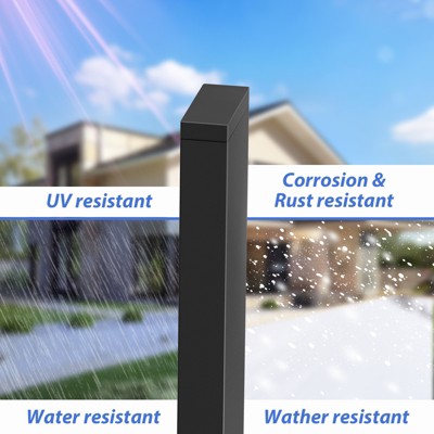 Black Metal DIY Cable Railing System Kit for Deck, Perfect for Modern Outdoor Spaces