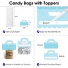 Big Dot of Happiness Blue Confetti Stars - DIY Simple Party Clear Goodie Favor Bag Labels - Candy Bags with Toppers - Set of 24 - 3 of 4