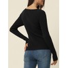 Seta T Women's V Neck Wrap Long Sleeve Criss Cross Casual Pullover Sweater - 4 of 4