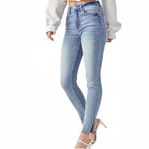 Women's High Rise Relaxed Fit Skinny Jeans - RISEN - 1 of 4