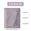 LIVN CO. Solid Brushed Microfiber Deep Pocket Sheet Set with 3M Scotchgard, Purple Twin XL - 2 of 4
