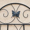 Syemin Patio Decorative Screens, Iron Arch Decoration Garden Trellis, for Outdoor for Climbing Plants Support, Flowerbed, Black, 19.7"*19.7"*86.7" - 3 of 4