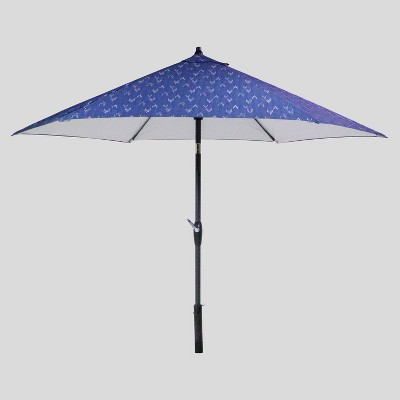 9' Round Staccato Patio Umbrella Navy - Black Pole - Threshold™