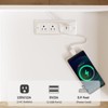 White Nightstand with Charging Station, Stylish End Table for Lamps, Books - 4 of 4