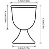 Ceramic Egg Cup Set of 2 White Porcelain Holder for Breakfast Boiled Eggs - 2 of 4