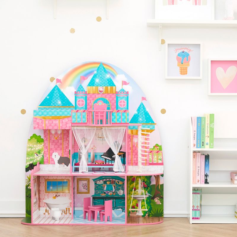Olivia's Little World Princess Castle 2-Story Wooden Dollhouse for 12" Dolls, 4 of 14
