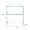 HomeRoots 18" Clear Glass Floor Shelf End Table With Two Shelves - 3 of 4