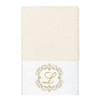 Linum Home Textiles 100% Turkish Cotton MONICA Gold Thread 3PC Embellished Towel Set - 3 of 4