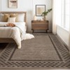 Modern Border Machine Washable Stain Resistant Rug for Living Room Bedroom - 2 of 4