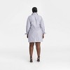 KBB by KAHLANA Women's Long Sleeve 'The Draped Shirtdress' - Blue Striped - 2 of 3
