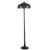 Chloe Lighting Sadie Tiffany-style 2 Light Victorian Floor Lamp 18" Shade - 2 of 4