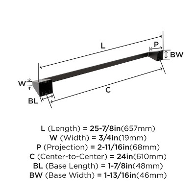 Oil-Rubbed Bronze 24-inch Wall Mounted Towel Bar
