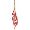 Northlight 4.5" Red and White Candy Cane Swirl Bauble Wooden Christmas Ornament - 4 of 4