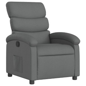 vidaXL Recliner Chair Dark Gray 100% polyester, metal, plywood Medium - 1 of 4