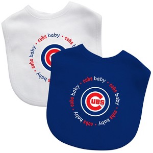BabyFanatic Officially Licensed Unisex Baby Bibs 2 Pack - MLB Chicago Cubs - 1 of 3