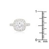 Slickblue Halo Cushion Cut Engagement Ring for Women – Rhodium-Plated Clear Cubic Zirconia, Sizes  5-10 - image 4 of 4