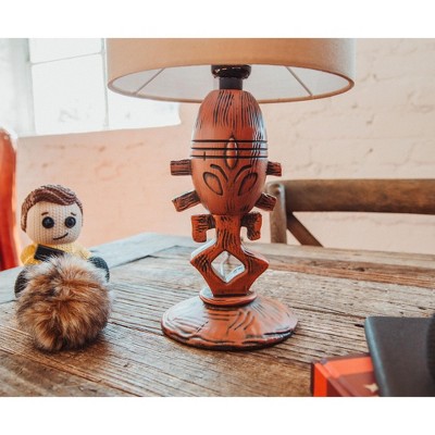 Tropical Polished Gold Metal Table Lamp with Push Button Switch