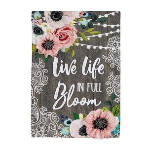 Evergreen Farmhouse Bloom Garden Linen Flag 12.5 x 18 Inches Indoor Outdoor Decor - 1 of 2