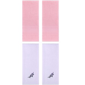 REGALWOVEN 4 Pcs Bathroom Home Decor Cotton Soft Absorbent Floral Hand Towel 13" x 29" - 1 of 4