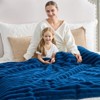 Cozy Bliss Faux Fur Plush Decorative Blanket, Cozy Warm Striped Throw Blanket - 2 of 4