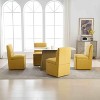 APRILSOUL 33.86“360 Degree Swivel Upholstered Dining Chairs Set of 2 Swivel Dining Room Chairs Kitchen Chairs Caster - 3 of 4