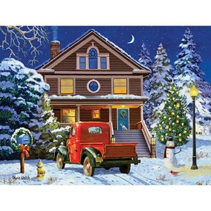 Sunsout Christmas Night Visit 300 pc  Christmas Jigsaw Puzzle 13313 - 1 of 4