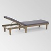 Nadine 2pk Acacia Wood Chaise Lounge Set Gray - Christopher Knight Home - 4 of 4
