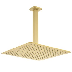 ChicFurnit Showerheads Metal Rainfall Shower Head Settings Diverter High Pressure Showerheads Angle Adjustable for Bathroom, Gold, 10"*10"*3.6" - 1 of 4