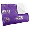 Western Carolina University Logo Pattern Silky 50x60 Blanket, 1 Sided - 3 of 4