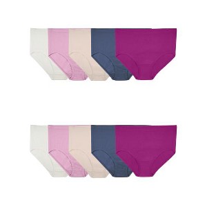 Fruit Of the Loom Women's Plus Fit for Me¨ Breathable Cotton Brief Panty,10 pack - 1 of 4