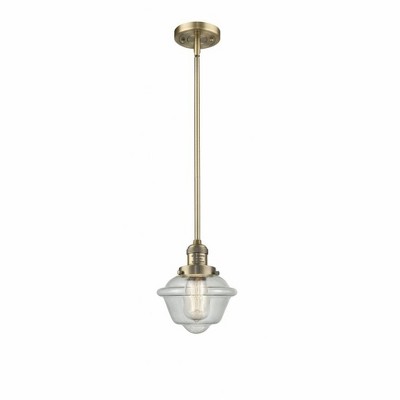 Oxford - 1 Light Stem Hung Mini Pendant In Traditional Style-8 Inches Tall and 7.5 Inches Wide