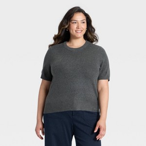 Women's Short Sleeve Cozy Knit T-Shirt - A New Day™ - 1 of 3