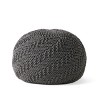 Bean Bag Ottoman Modern Knitted Accent with Eco-Friendly Yarn for Living Room 20in-3irtyhousy - 2 of 4