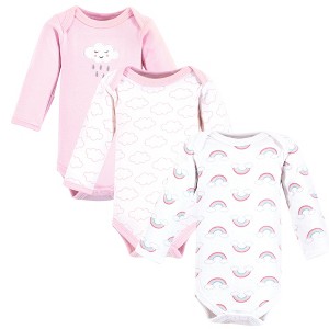 Little Treasure Luvable Friends Preemie Long Sleeve Bodysuit 3pk - 1 of 2