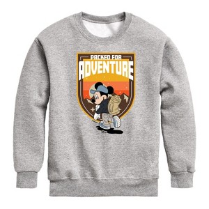 Boys' - Disney - Mickey Mouse Graphic Long Sleeve Fleece Sweatshirt - 1 of 4