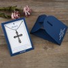 Anna-Kaci Black & Silver Gunmetal Crystal Cross Necklace with Religious Message Card & Envelope Jewelry Gift - 4 of 4
