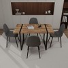 VYNXARIA 55in Wood Colour Dining Table and Modern Dining Chair Set of 4,Mid Century Wooden Kitchen Table Set - 2 of 4